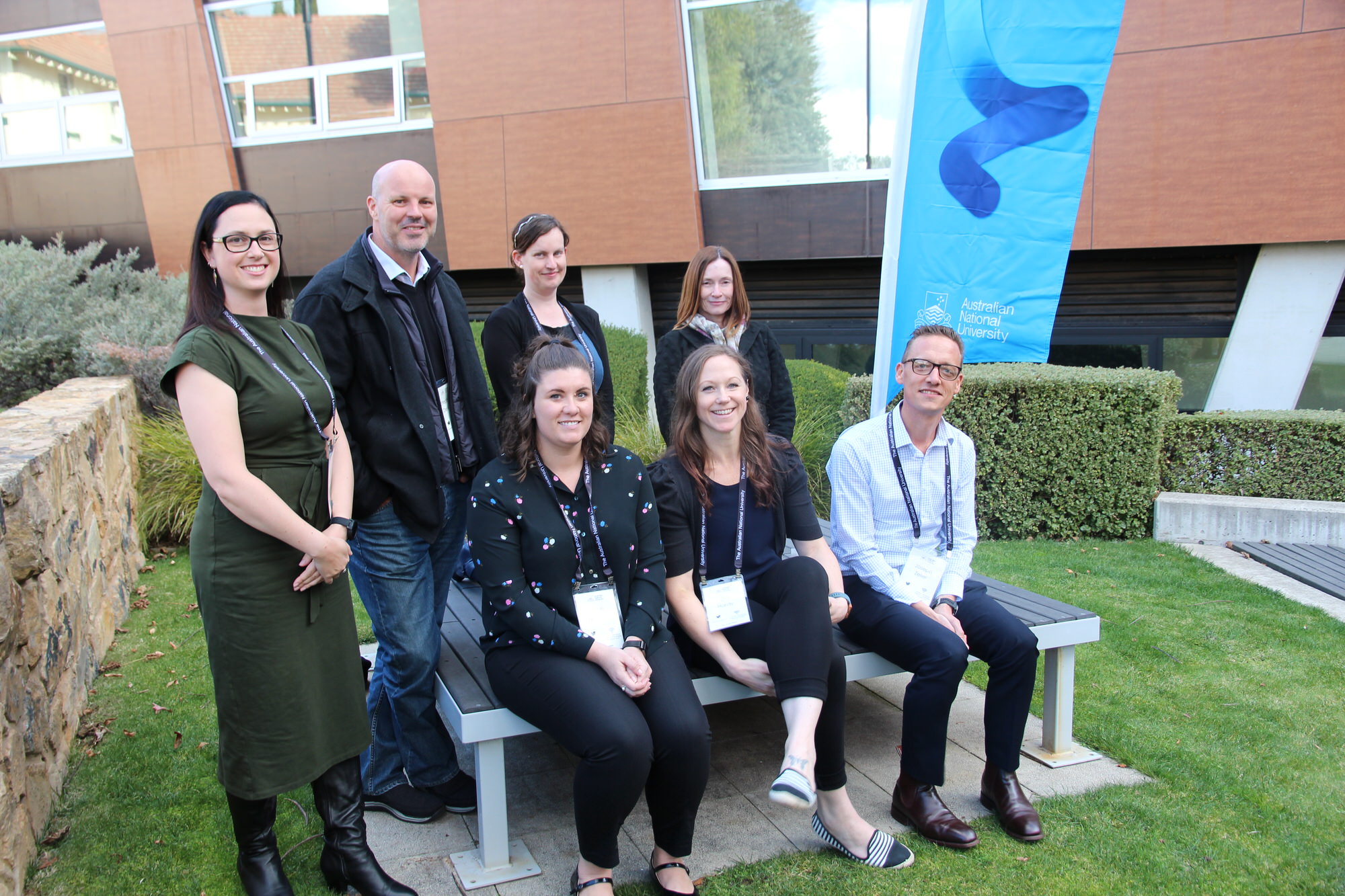 IPAA’s future leaders (Back row, left to right: Geraldine Edwards, Stephen Derieve, Jennifer Duke, Melanie Fisher. Front row, left to right: Leah Finnigan, Jess Hardy and Joseph Zeller).