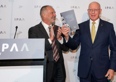 His Excellency and Dr Gordon de Brouwer PSM launch the IPAA History