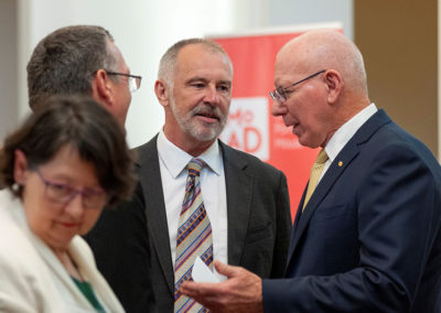 His Excellency in discussion with Dr Gordon de Brouwer PSM
